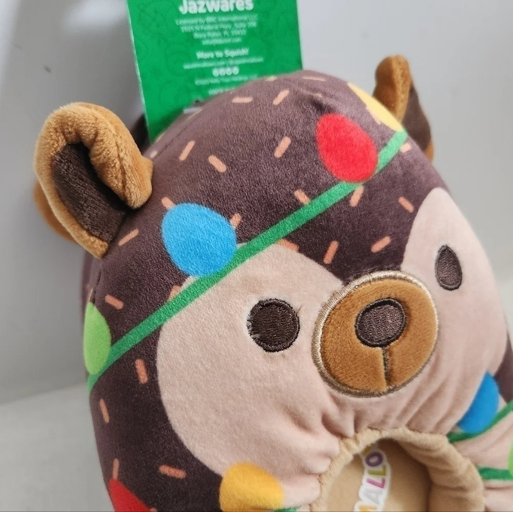 Squishmallows Hans The Hedgehog Christmas Holiday Light Slippers Kids Size 13-1
